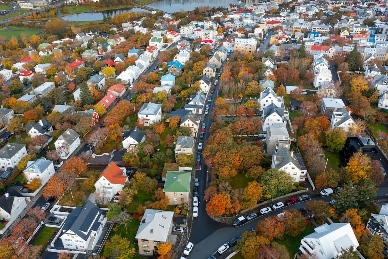 Reykjavík úr lofti, mynd af vef I.J. Hreinsunar
